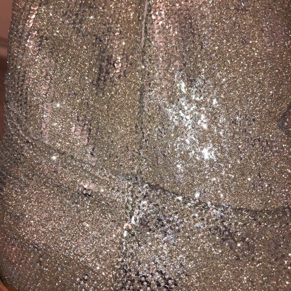 NEW Golden Goose Young Boots Silver Glitter Sequin - Picture 7 of 8